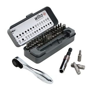 Wiha 74984 32 Piece GoBox Standard Bit Set with Mini Ratchet