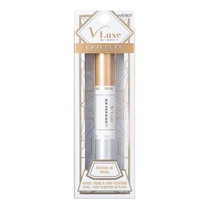 vluxe extended diy eyelash extension bond & seal infused with biotin & vitamin e - strong gentle comfortable lash adhesive for all day wear for use with v-luxe extended lash