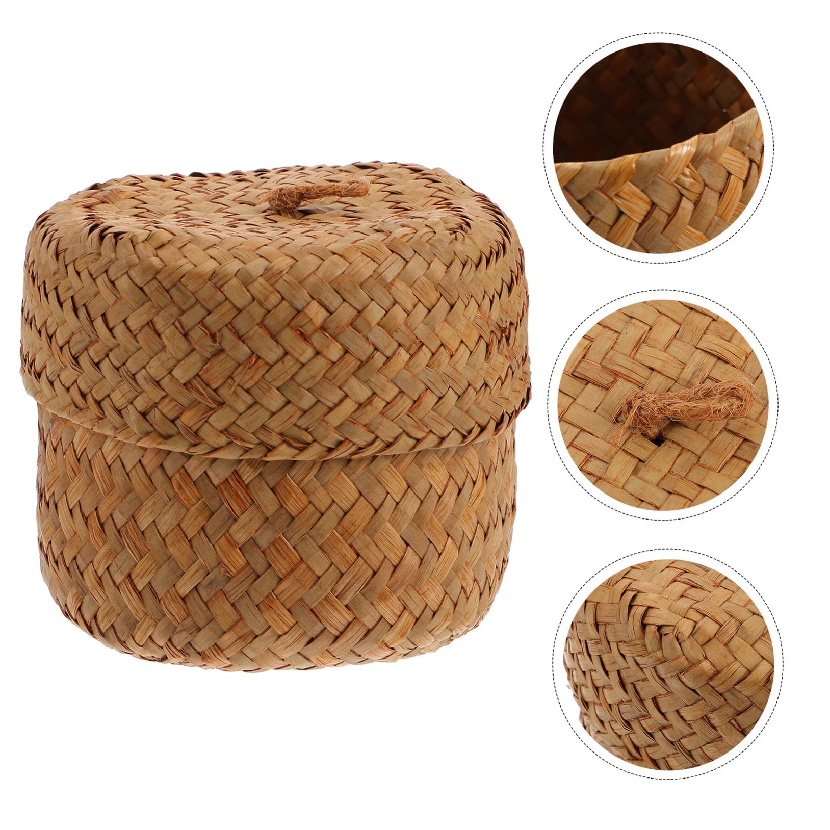 Cabilock Flower Basket Camping Storage Containers Storage Baskets Storage Bins for Pantry Baskets for Storage Woven Storage Seagrass Belly Basket Gift Packing Baskets Gift Box Egg