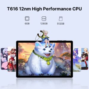 ApoloSign Android Tablet, 10.51-inch Expansive Touchscreen Tablet, 6+128GB，512GB Expand,Tablet Computer with Dual Camera(5+13MP),1200 * 1920 IPS Screen,WiFi and Bluetooth, 7500mAh Battery(Space Gray)