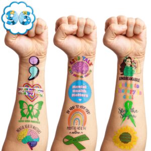 Health Stickers Items Temporary Tattoos Decor Birthday Party Decorations Supplies Favors Wellness Therapist Inspirational Tattoo Sticker 96 PCS Wellness Therapist Gifts for Women Men Kids Rewards