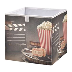 kigai movie theater popcorn bow storage box, foldable storage bins, decorative closet organizer storage boxes for home