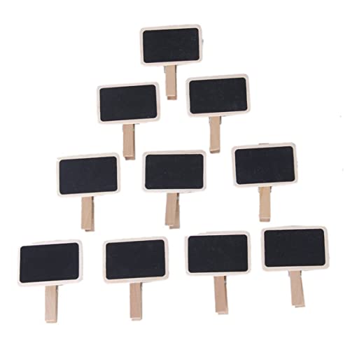 BESPORTBLE 10pcs Blank Chalkboard Sign Emblems Table Numbers Blackboard Table Number Plaque Mini Chalkboard Signs Chalkboard for Table Place Cards lackboard Blank Signs Bamboo Wedding Buffet