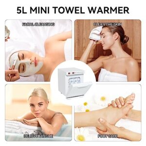 HYTOBP Pink Towel Warmer, 5L Thermostatic Towel Heater, 2-in-1 Professional Mini Towel Warmer, Beauty Salon and Spa Towel Warmers for Facial.(No Towel)