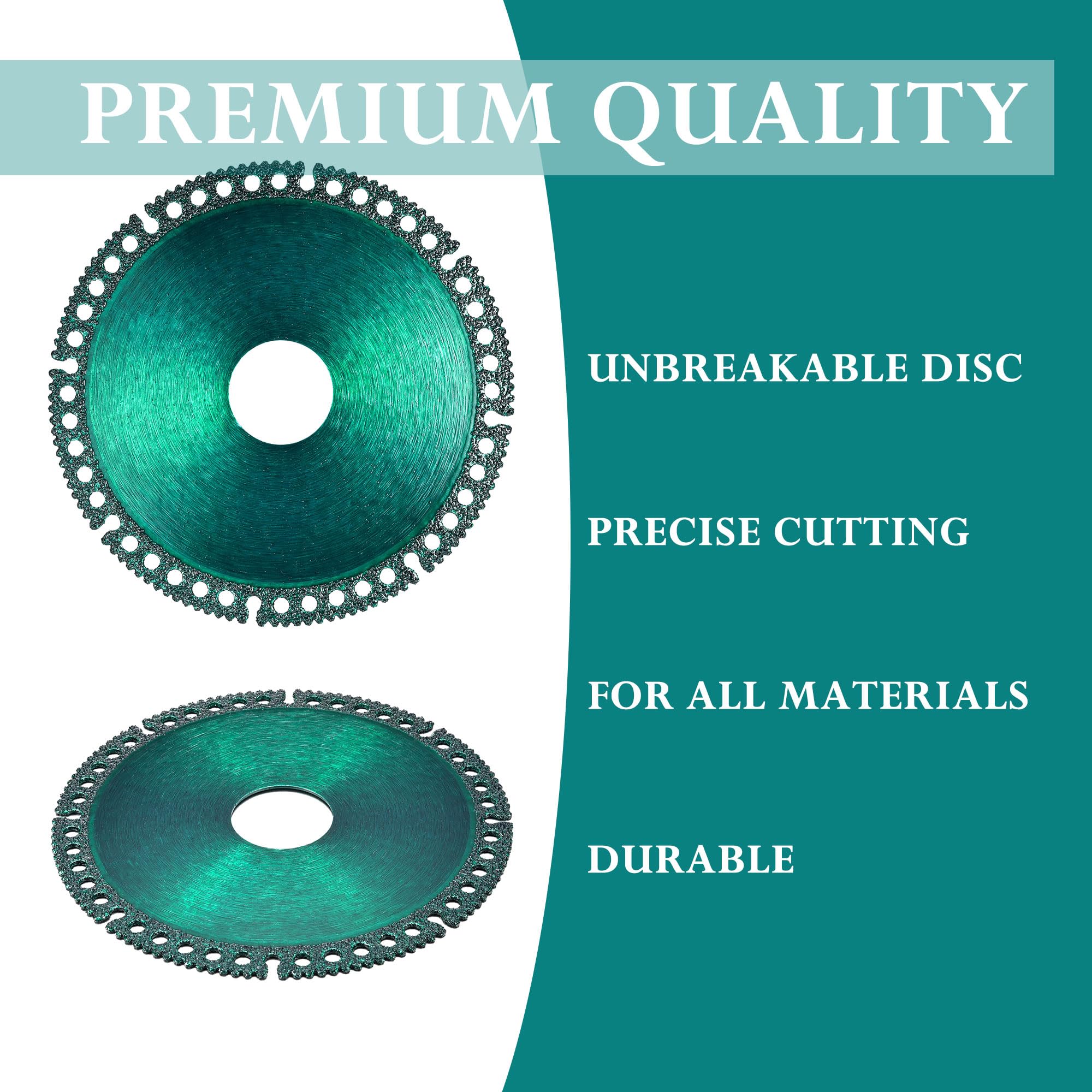 Mornajina ‎5 Packs 4 Inch Indestructible disc for Grinder, Indestructible Disc 2.2 for Angle Grinder 7/8" (Model 125), Cutting Discs for Smooth Cutting, Chamfering, Grinding of All Materials