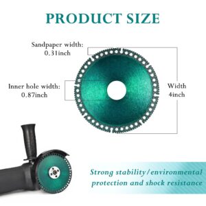 Mornajina ‎5 Packs 4 Inch Indestructible disc for Grinder, Indestructible Disc 2.2 for Angle Grinder 7/8" (Model 125), Cutting Discs for Smooth Cutting, Chamfering, Grinding of All Materials