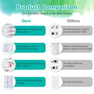 Dry Erase Chore Chart for Kids to Do List Magnetic Checklist Board Reusable RV Daily Routine Schedule Planning Boards with Blank Checklist Cardstock for Habit Tracker or Daily and Weekly Planner