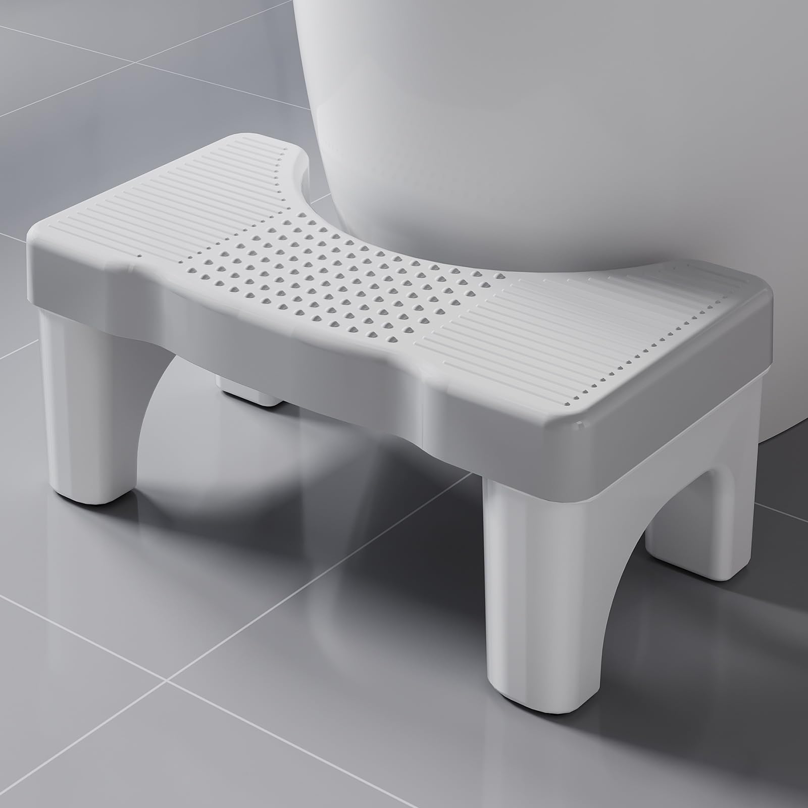 Toilet Stool Poop Stool for Squatting Posture, Portable Plastic Potty Stool for Adults, Toilet Poop Stool Squat Adult, Non-Slip Poop Stool for Bathroom Adults, Pooping Stool for Kids, Patented