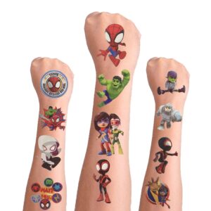 Temporary Tattoos for Kids, 180 Pcs Luminous Tattoos Temporary for Boys Kids, Glow In The Dark Tattoos Stickers for Birthday Party Supplies Favors, Anime Favors Decorations - 8 Sheets