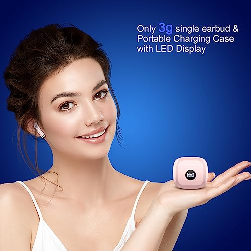 Wireless Earbuds, Bluetooth 5.3 Ear Buds LED Power Display Headphones Bass Stereo, Earbuds in-Ear Noise Cancelling Mic, 40H Playback Mini Case IP7 Waterproof Sports Earphones for Android iOS