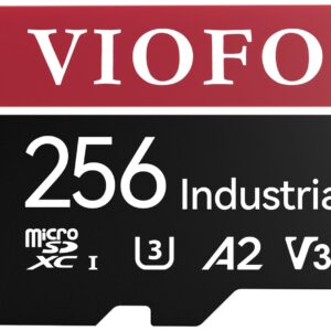 VIOFO 256GB Industrial Grade microSD Card, U3 A2 V30 High Speed Memory Card with Adapter, Support Ultra HD 4K Video Recording