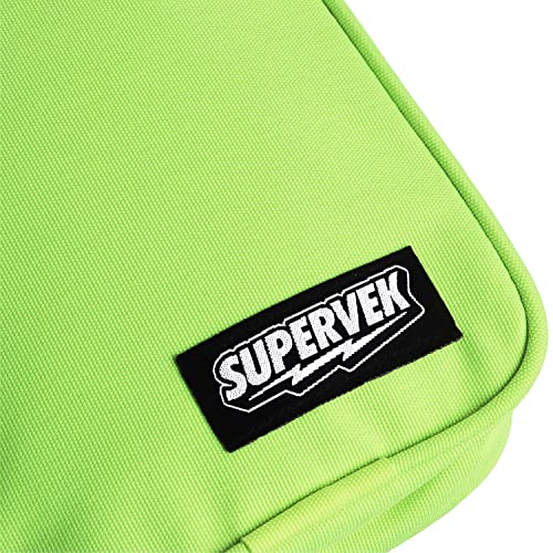 SUPERVEK Neon Lime Green Mini Sling Bag PRO - Waterproof Zip, Fabric & Adjustable Fly Strap | Urban Travel Crossbody Chest For Men Women