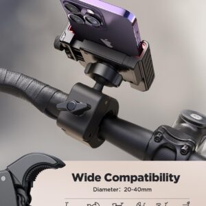 JOYROOM Motorcycle Bike Phone Mount Holder Bicycle Handlebar Cell Phone Mount - Stroller Scooter Phone for iPhone Samsung Galaxy 4.7''-7'' Cellphones - Motorcycle Mountain Bike Accessories