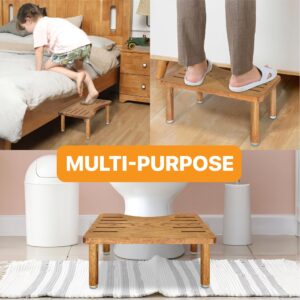 Toilet Squat Stool for Adults, Children - Poop Potty Stool, Non-Slip Bathroom Toilet, Kids, Toddler Step Stool for High Beds, Kitchen Helper