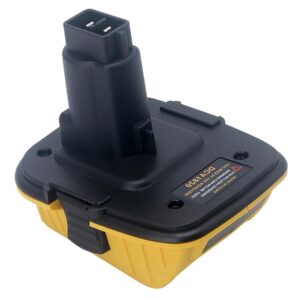 swidan battery adapter dca1820 compatible with dewalt 18v tool, convert 20v lithium batteries dcb201 dcb203 to replace for 18 volt nicad &nimh battery dc9096 de9096 dw9099