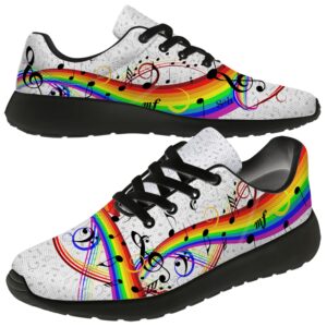 music themed shoes womens mens fashion sneakers walking tennis shoes music note signs rainbow shoes,us size 11 women/9.5 men