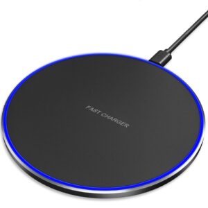 fast wireless charger (pad), 10w max wireless charging compatible with iphone 14/14 plus/14 pro/14 pro max/13/12/se/11/x/xr/8, airpods/airpods pro, google nexus 4/huawei/lg/samsung(no ac adapter)