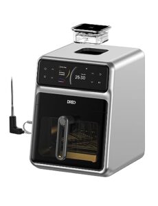 dreo chefmaker combi fryer, cook like a pro with just the press of a button, smart air fryer cooker with cook probe, water atomizer, 3 professional cooking modes, 6 qt