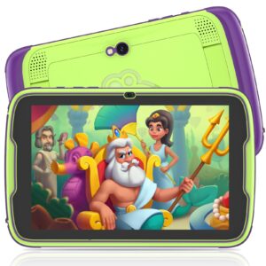 android tablet 8 inch, android 13 tablet, 8gb(4+4gb expand) ram 64gb rom, 1tb expand android tablet with dual camera, wifi, bluetooth, 5000mah, google gms certified tablet with case(green)