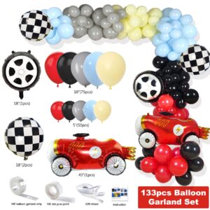 YSHMFEUX Two Fast Birthday Decorations Party Supplies, Race Car 2nd Birthday Decorations, Baby Boy 2nd Birthday Decorations, 2nd Birthday Decorations for Boy