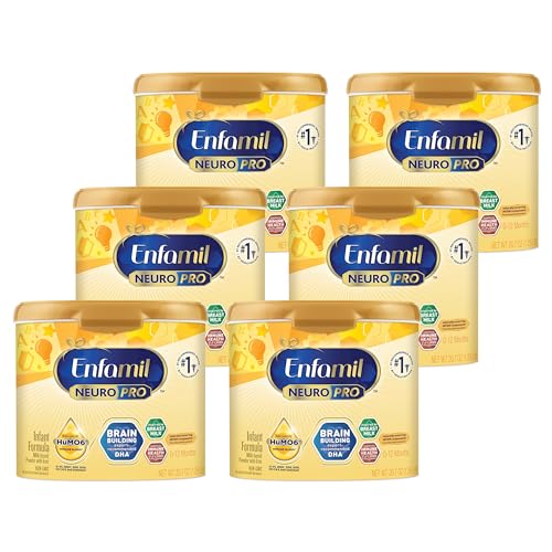 Enfamil NeuroPro Baby Formula, Milk-Based Infant Nutrition, MFGM* 5-Year Benefit, Expert-Recommended Brain-Building Omega-3 DHA, Exclusive HuMO6 Immune Blend, Non-GMO, 124.2 oz​