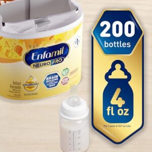 Enfamil NeuroPro Baby Formula, Milk-Based Infant Nutrition, MFGM* 5-Year Benefit, Expert-Recommended Brain-Building Omega-3 DHA, Exclusive HuMO6 Immune Blend, Non-GMO, 124.2 oz​