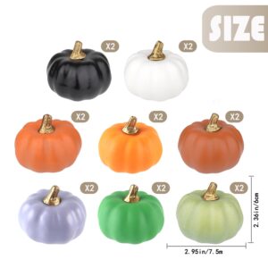 Artmag 16 Pcs Artificial Pumpkins Bulk Faux Harvest Pumpkins Fake Foam Pumpkin for Fall Autumn Halloween Home Thanksgiving Party Holiday Decor Displaying