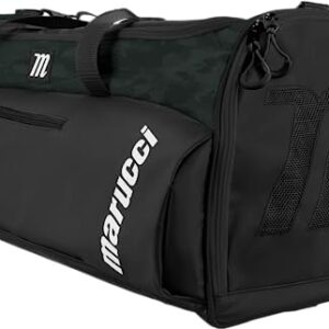 Marucci PRO Utility Duffel Bag V3, Baseball & Fastpitch, Black/Black Duck CAMO, 26" W x 13" D x 12" H