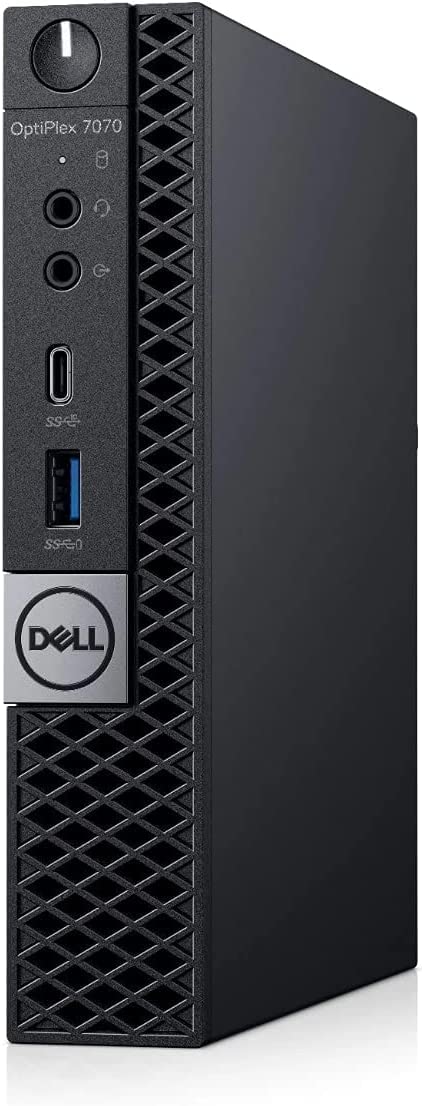 Dell Optiplex 7070 MFF Micro Form Factor Desktop 9th Gen Intel Core i7-9700T 8-Cores Processor, 16GB DDR4 RAM, 256GB SSD, Intel UHD Graphics 630, Windows 10 Pro, with 24" LCD (Renewed)