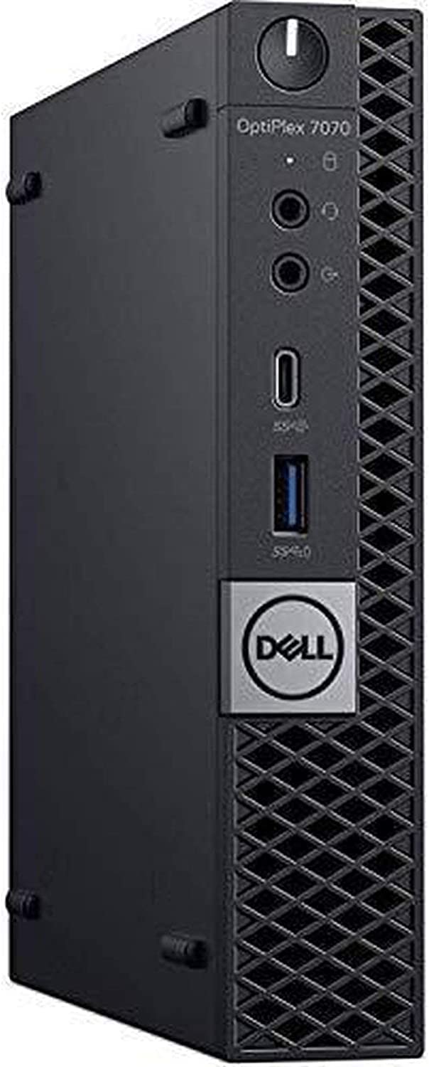 Dell Optiplex 7070 MFF Micro Form Factor Desktop 9th Gen Intel Core i7-9700T 8-Cores Processor, 16GB DDR4 RAM, 256GB SSD, Intel UHD Graphics 630, Windows 10 Pro, with 24" LCD (Renewed)