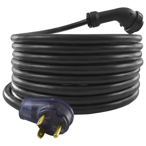 Conntek 30A RV Locking Power Cord 30 Foot with Reverse Polarity Indicator Light