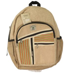 hemp backpack | organic | thc free | eco friendly | free of toxic chemicals | large | natural | 3361 |ॐ