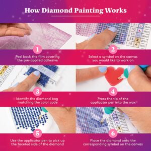 DIAMOND ART CLUB Sesame Street ELMO Canvas Diamond Painting Kit, Round 5D Diamond Art for Adults and All Ages, 9" x 11" (22.7 x 27.7 cm)