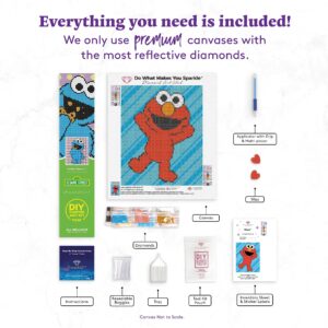 DIAMOND ART CLUB Sesame Street ELMO Canvas Diamond Painting Kit, Round 5D Diamond Art for Adults and All Ages, 9" x 11" (22.7 x 27.7 cm)