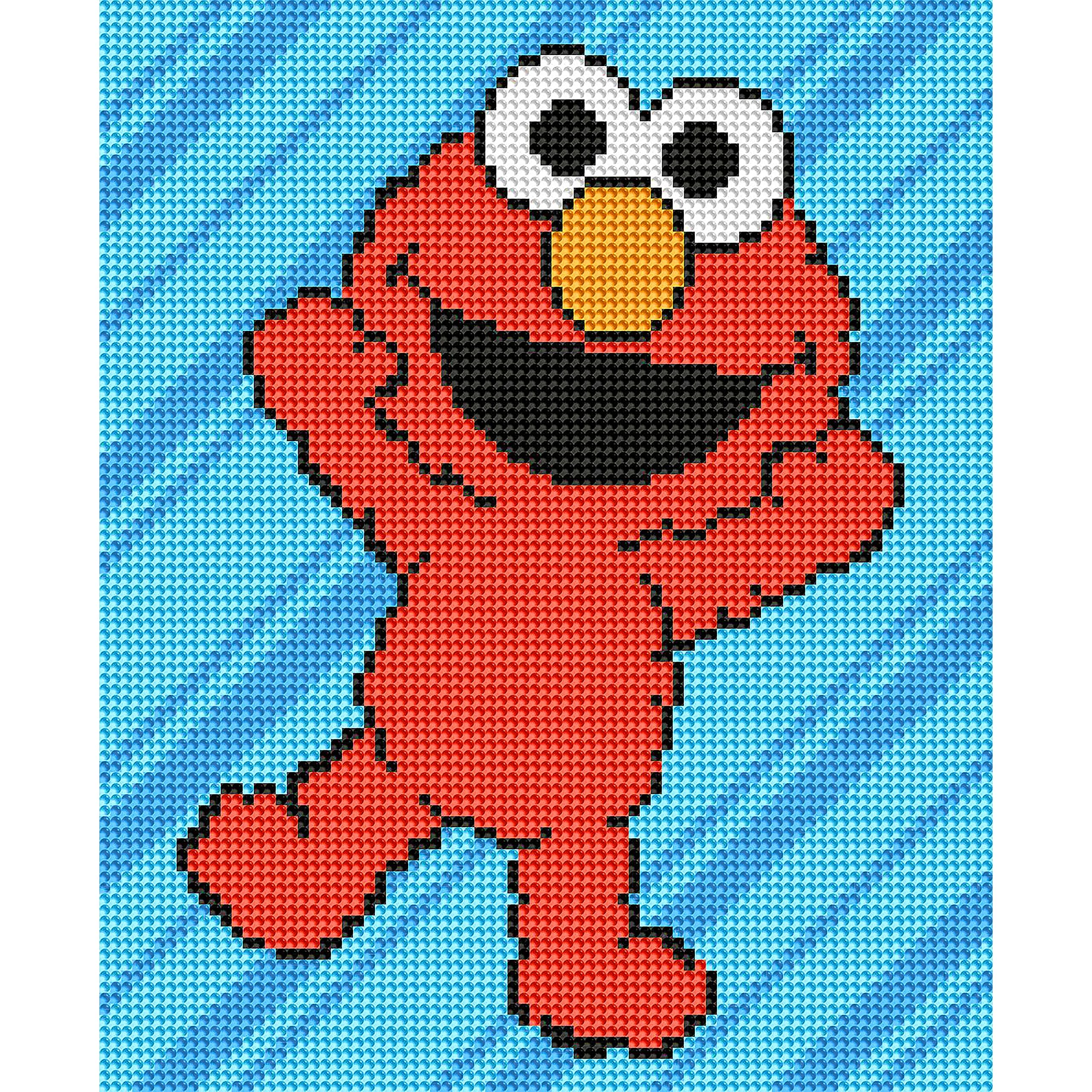 DIAMOND ART CLUB Sesame Street ELMO Canvas Diamond Painting Kit, Round 5D Diamond Art for Adults and All Ages, 9" x 11" (22.7 x 27.7 cm)