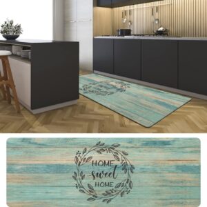 J&V TEXTILES Kitchen Mat Cushioned Anti Fatigue Floor Mat,19.6"x55", Thick Non Slip Waterproof Kitchen Rugs and Mats, Standing Mat for Kitchen,Floor,Home,Office,Desk,Sink,Laundry (Home Sweet Home)