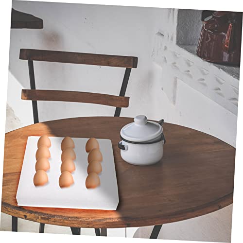 DOITOOL 3pcs Rutin Egg Protection Egg Storage Container Quail Egg Container Egg Carrier Refrigerator Egg Organizer Kitchen Egg Container Egg Tray Egg Holder Pearl Cotton Quail Eggs Carton