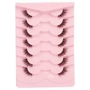 gmagictobo false eyelashes fluffy half lashes natural look cat eye lashes pack false lashes extensions fake eyelashes 7 pairs multipack