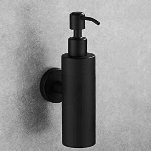 Soap Dispensers Soap Bottle Stainless Steel blackhouse Hotel Wall-Mounted soap Dispenser soap Shampoo Shower Gel Bottle Countertop (Color : Cylindrical B)