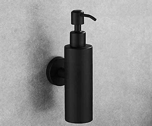 Soap Dispensers Soap Bottle Stainless Steel blackhouse Hotel Wall-Mounted soap Dispenser soap Shampoo Shower Gel Bottle Countertop (Color : Cylindrical B)