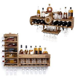 homde wine rack wall mounted wood + airplane wine wall bar