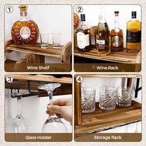 Homde Wine Rack Wall Mounted Wood + Airplane Wine Wall Bar