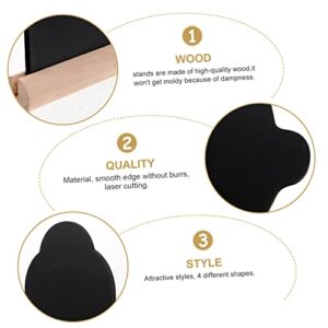 STOBOK 4pcs Tombstone Blackboard Decoration Desk Topper Decor for Home Woodsy Decor Desktop Decors Note Blackboards Decors Message Board Signs Display Board Household Wooden Mini Craft