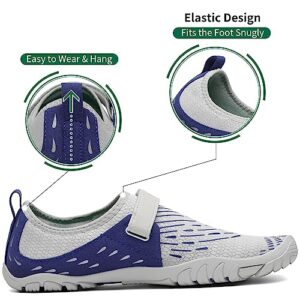 SAGUARO Water Shoes for Men Women Swim Beach Shoes Quick-Dry Zero Drop Aqua Shoes for River Wet Pool Surf Kayak Blue US 5 Men/7 Women