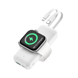 10000mah portable apple watch charger,mini wireless charger for iwatch,fast charging power bank with built in cable, compatible with apple watch series 9/ultra/ 8/7/6/se/5/4/3/2/iphone/samsung