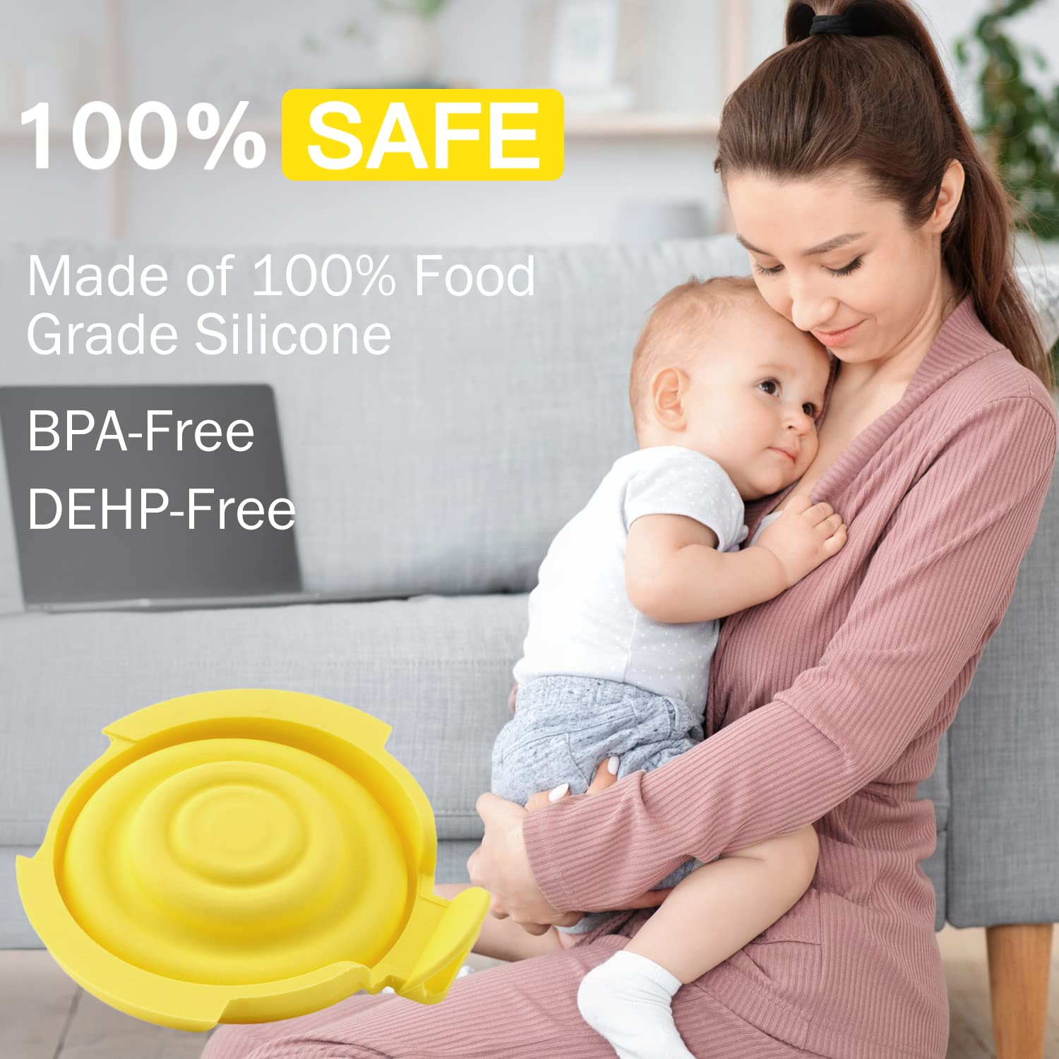 Membrane Compatible with Medela Pump Parts, BPA Free Silicone Membranes Compatible with Pump in Style MaxFlow, Swing Maxi, Freestyle Flex Breast Pumps, Pump Connector Replacement Membranes Parts