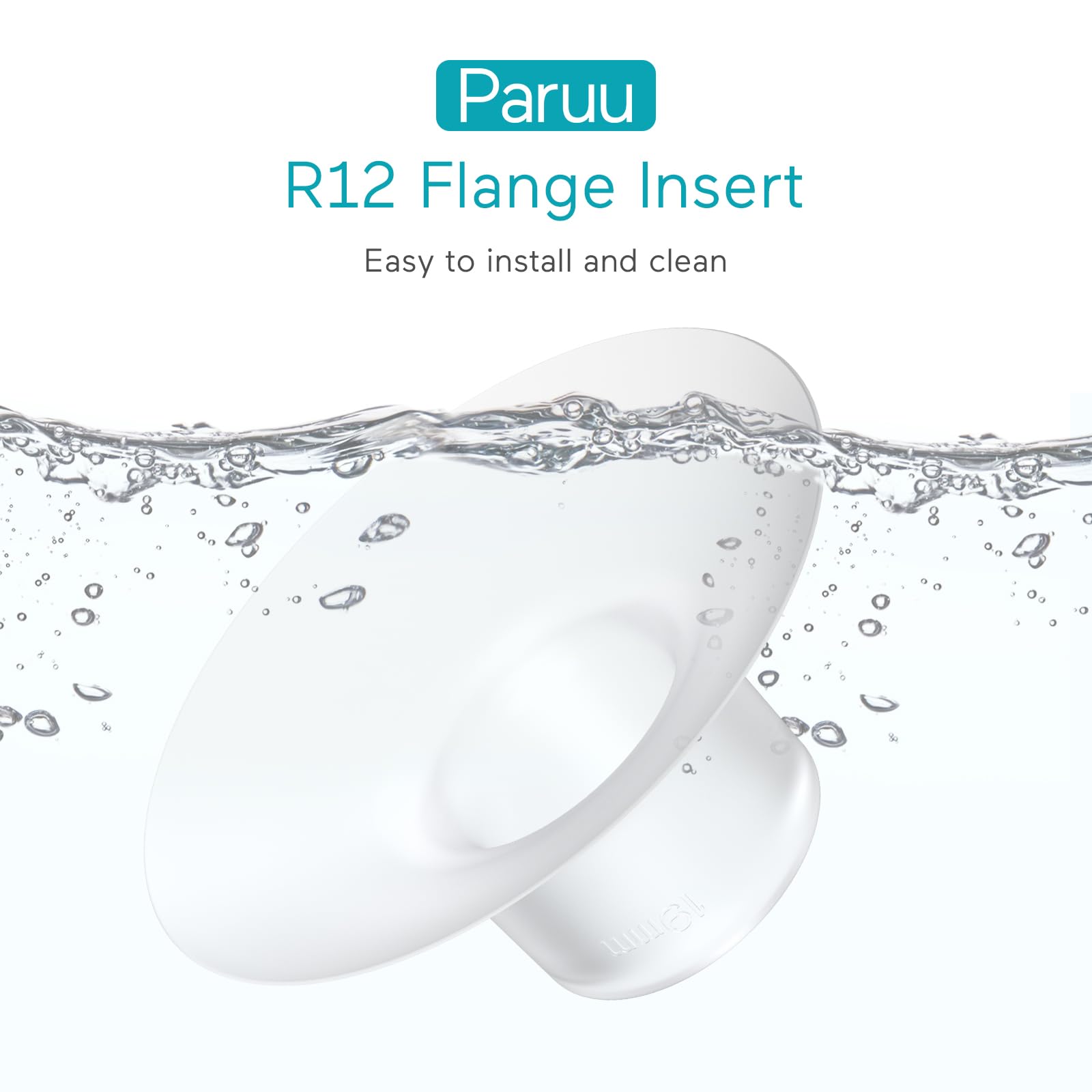 Paruu R12 Flange Insert 19mm, Original Breast Pump Parts, Wearable Breast Pump Replacement Accessories, 2 Pack