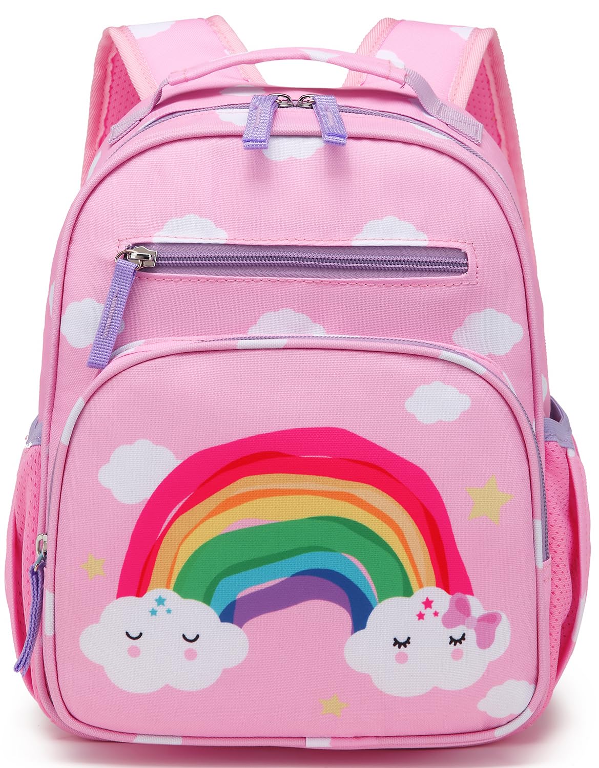 Toddler Backpack for Boys Girls, Preschool Kindergarten School Book Bag Cute Kids Backpacks with Chest Strap, Rainbow