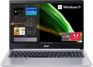 acer newest aspire 5 15.6" fhd laptop, 4-core amd ryzen 3 3350u, radeon vega 6 graphics, 8gb ddr4, 128gb nvme ssd + 1tb hdd, fp reader, rj45, wifi 6, backlit kb, windows 11 home, cou 32gb usb