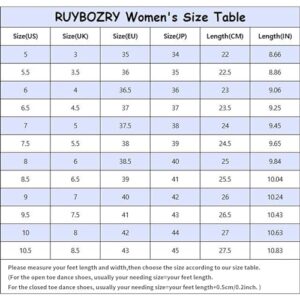 RUYBOZRY Latin Dance Shoes for Women Rhinestones Open Toe Salsa Bachata Performance Ballroom Dancing Shoes,YC-D27-Suede sole-7.5,Silver,US 8